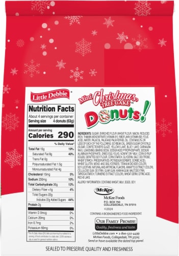 Little Debbie® Mini Christmas Tree Cake™ Donuts Perspective: back