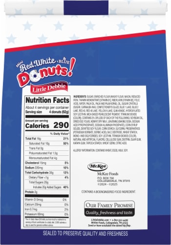 Little Debbie® Red White and Blue Mini Donuts Perspective: back