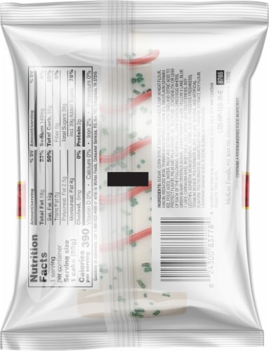 Little Debbie® Christmas Tree Snack Cake Perspective: back