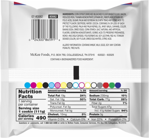 Little Debbie® Double Decker Fudge Round Snack Cake Perspective: back