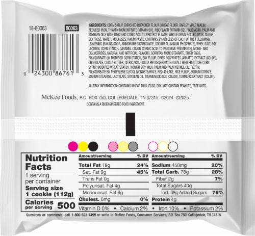 Little Debbie® Double Decker Oatmeal Creme Pie Perspective: back