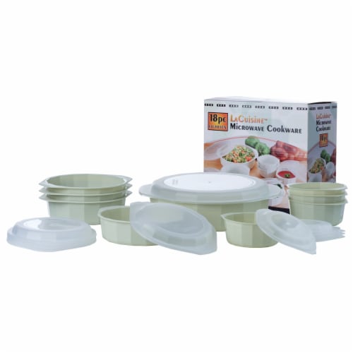 LaCuisine 18pc Microwave Cookware Set Refrigerator and Dishwasher