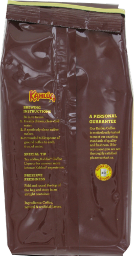 Kahlua Original Ground Coffee Perspective: back