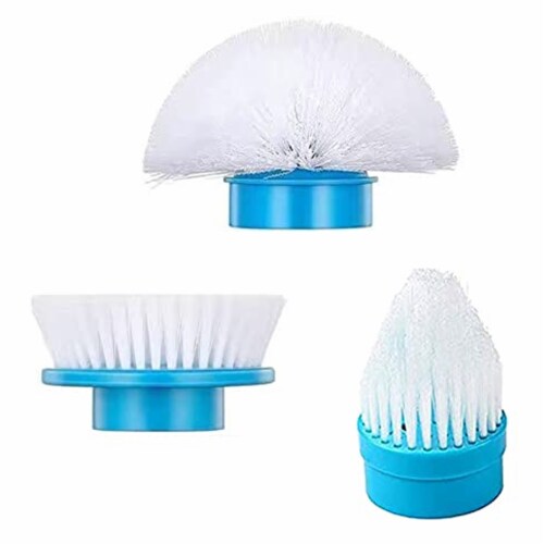 Fityle 3 x Turbo Scrub Electric Cleaning Brush Head Cleaner Tile Clean Bathroom Kit Perspective: back