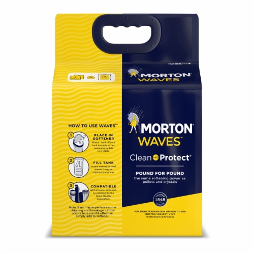Morton® Waves™ Clean and Protect® Water Softener Salt Bars Perspective: back