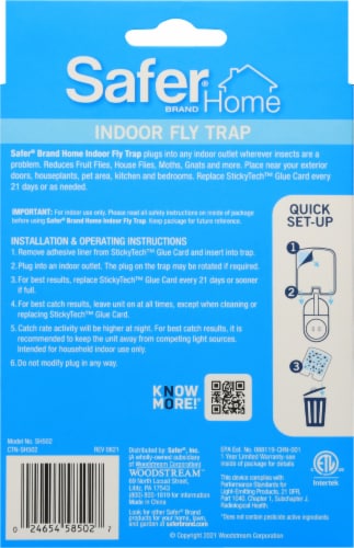 Safer® Home Reusable Indoor Plug-In Fly Trap SH502 Perspective: back