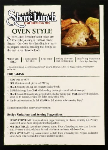 Shore Lunch Fish Breading Mix - Oven Style Perspective: back