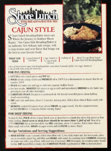 Shore Lunch Fish Breading/Batter Mix - Cajun Style Perspective: back