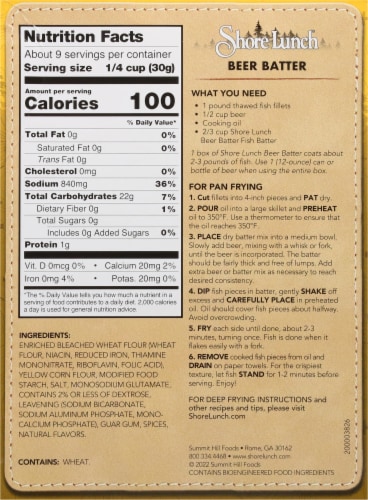 Shore Lunch® Fish Beer Batter Mix Perspective: back