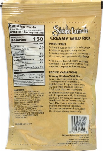 Shore Lunch® Creamy Wild Rice Soup Mix Perspective: back