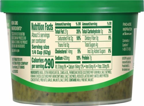 Buitoni® Pesto with Basil Refrigerated Basil Sauce Perspective: back