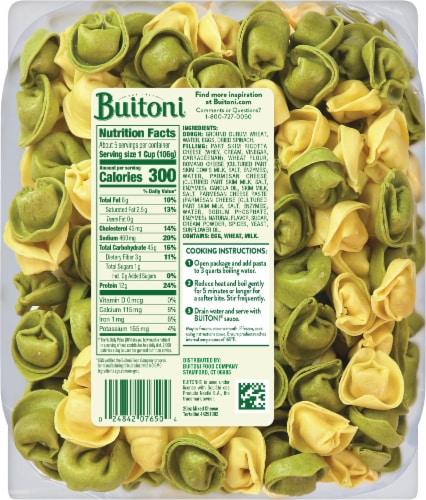 Buitoni® Mixed Cheese Tortellini Family Sized Pasta Perspective: back