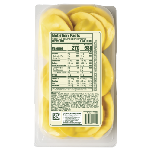 Buitoni® Spinach and Ricotta Ravioli Perspective: back