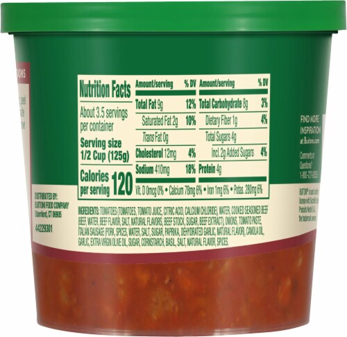 Buitoni® Meat Sauce Refrigerated Pasta Sauce With Real Ground Beef and Italian Sausage Perspective: back
