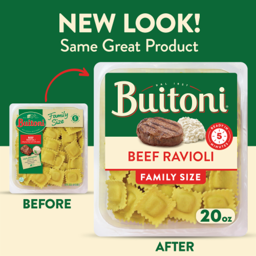 Buitoni® Beef Ravioli Family Sized Refrigerated Pasta Perspective: back