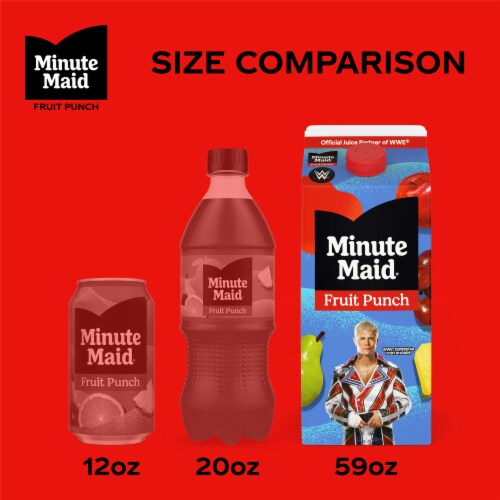Minute Maid Fruit Punch Made with Real Fruit Juice Perspective: back