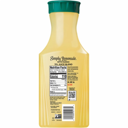 Simply Lemonade with Mango Perspective: back
