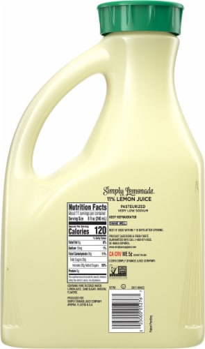Simply Lemonade® Juice Drink Perspective: back