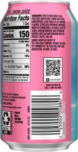 Minute Maid® Pink Lemonade Can Perspective: back