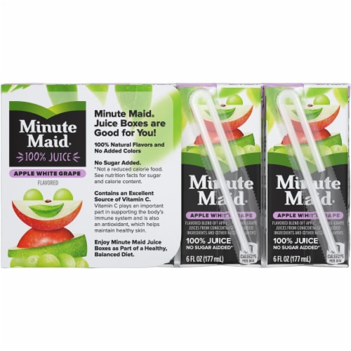 Minute Maid® Apple White Grape Juice Boxes Perspective: back