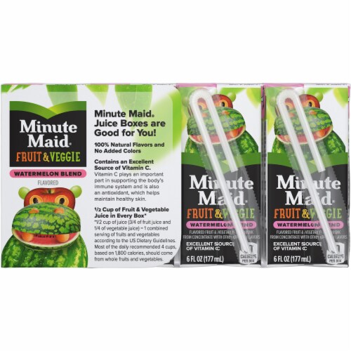 Minute Maid® Fruit & Veggie Watermelon Blend Juice Boxes Perspective: back