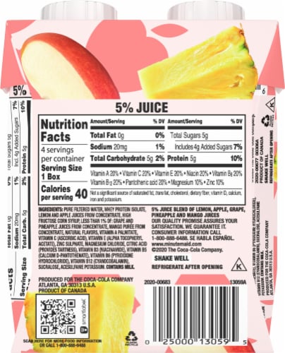 Minute Maid Fruit Punch Super Juice Perspective: back
