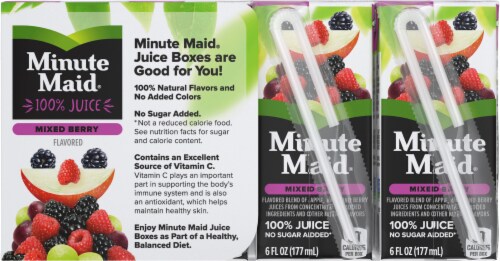 Minute Maid® Mixed Berry Juice Boxes Perspective: back