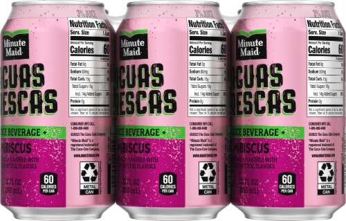Minute Maid® Aguas Frescas Hibiscus Juice Cans Perspective: back