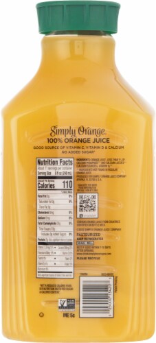 Simply Orange® Juice Calcium Bottle Perspective: back
