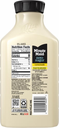 Minute Maid® Zero Sugar Lemonade Perspective: back