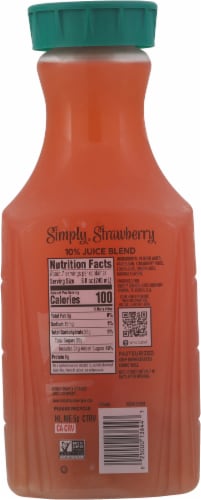 Simply® Strawberry Bottle Perspective: back