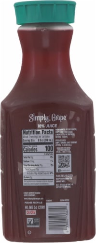 Simply Grape Juice Drink Perspective: back