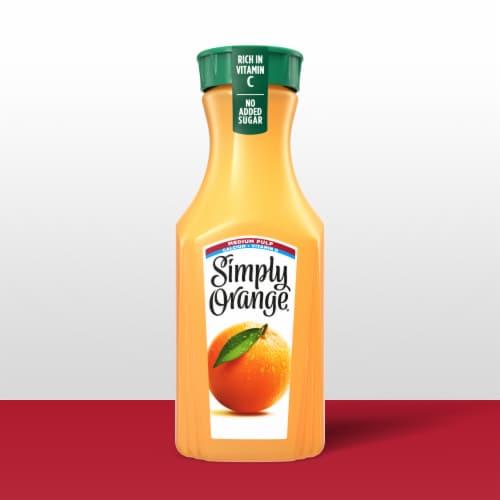 Simply® Medium Pulp Orange Juice with Calcium and Vitamin D Bottle Perspective: back