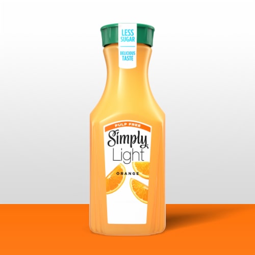 Simply® Light Pulp Free Orange Juice Bottle Perspective: back