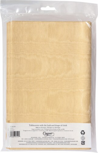 Caspari Paper Moire Table Cover - Gold Perspective: back