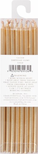 Caspari Gold Slim Birthday Candles Perspective: back