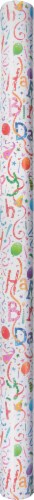 Caspari® Confetti & Balloons & Hats Happy Birthday Wrapping Paper Perspective: back
