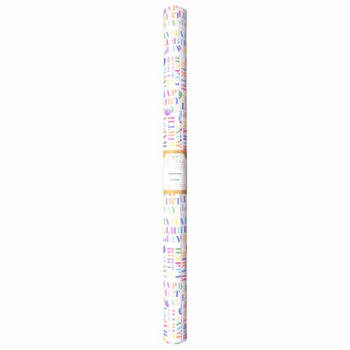 Caspari® Happy Birthday Balloons Wrapping Paper Perspective: back