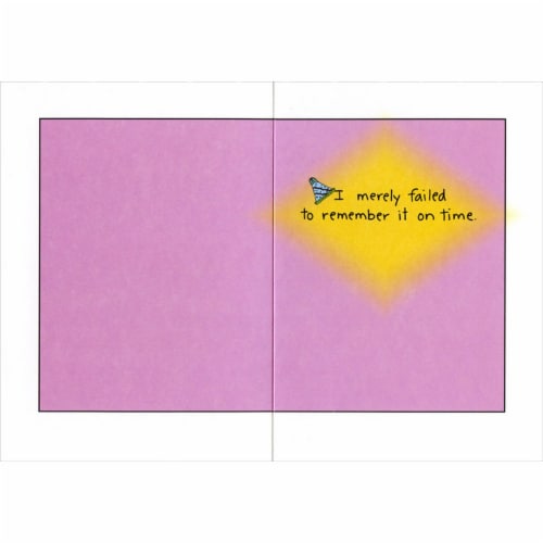 Oatmeal Studios Me Forget Your Birthday Belated Birthday Card Perspective: back