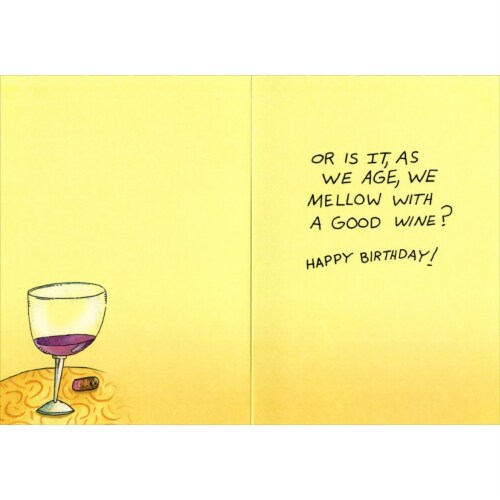 Oatmeal Studios We Mellow With Age Funny / Humorous Birthday Card Perspective: back