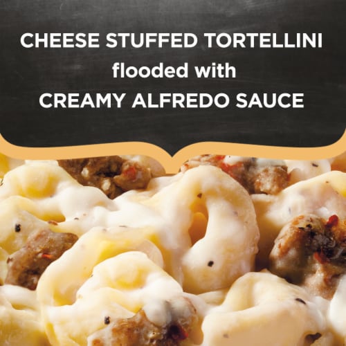 DEVOUR Tortellini Alfredo with Italian Sausage Frozen Meal Perspective: back