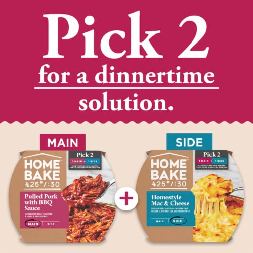 HomeBake 425°/:30 Pulled Pork with BBQ Sauce Frozen Family Meal Main Dish Perspective: back