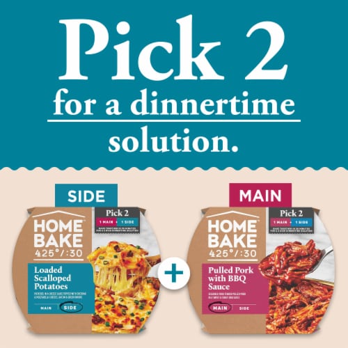 Home Bake 425°/:30 Loaded Scalloped Potatoes Frozen Meals Side Dish Perspective: back
