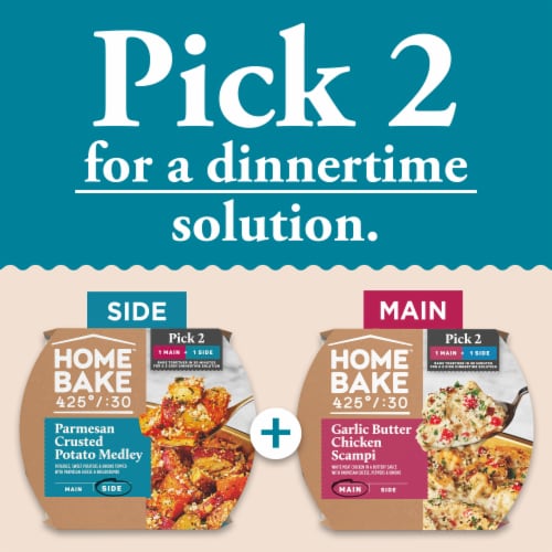 Home Bake 425°/:30 Parmesan Crusted Potato Medley Frozen Family Meal Side Dish Perspective: back