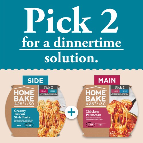 HomeBake 425°/:30 Creamy Tomato Tuscan Style Pasta Frozen Family Meal Side Dish Perspective: back