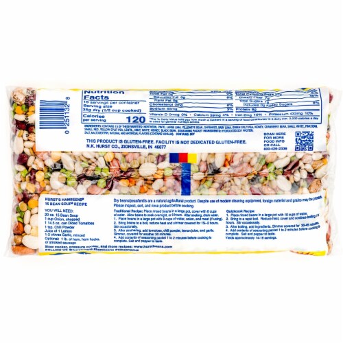 Hurst's® Hambeens Regular 15 Bean Soup Perspective: back