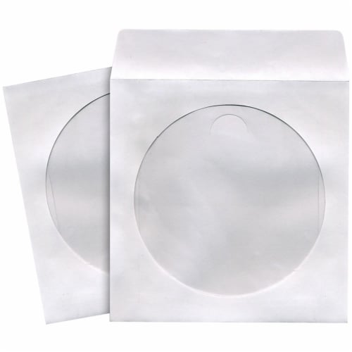Maxell CD/DVD Storage Sleeve White 100/Pack MXLCD402 Perspective: back