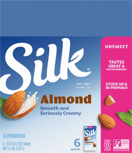 Silk® Original Unsweetened Almondmilk Perspective: back