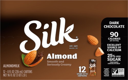 Silk® Dark Chocolate Almondmilk Perspective: back