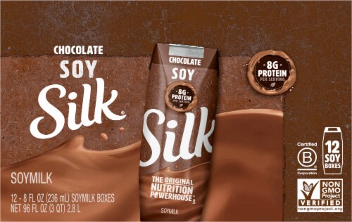 Silk® Chocolate Soymilk Boxes Perspective: back